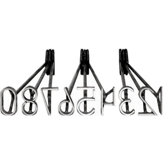 Cattle Brand - Flame Number Set