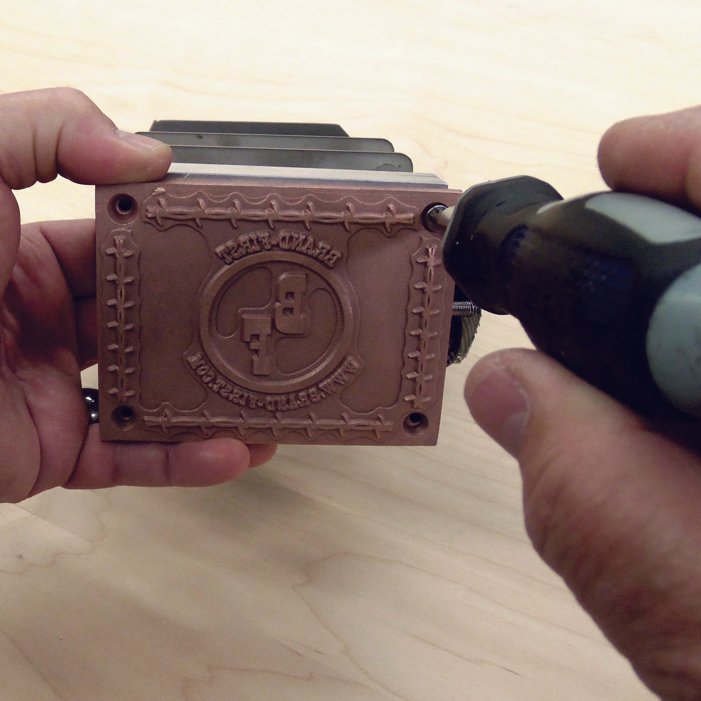 Industrial Drill Press Branding Iron
